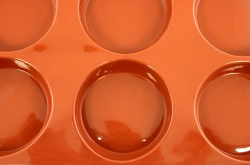 World Cuisine Non-Stick Silicone Mold, 6 Small Cakes, Plain N2