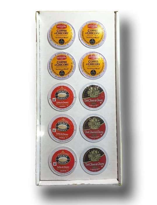 Coffee & Chicory Sampler Keurig K-Cups Variety Box, 10 Count N3