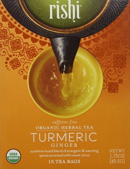 Rishi Tea Organic Herbal Tea Caffeine-Free Turmeric Ginger -- 15 Tea Bags N2