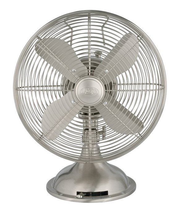 Hunter 90400 12" Metal Fan, Brushed Nickel Finish (Table Fan, Portable Fan)