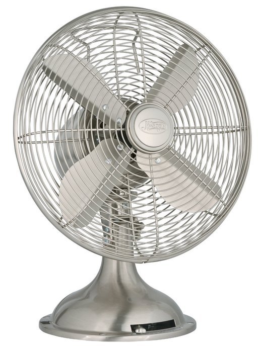 Hunter 90400 12" Metal Fan, Brushed Nickel Finish (Table Fan, Portable Fan) N2