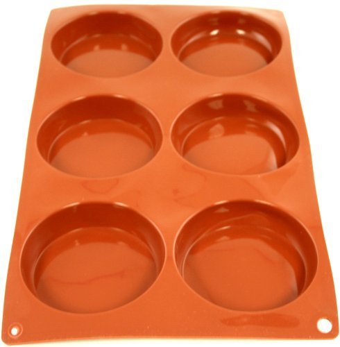World Cuisine Non-Stick Silicone Mold, 6 Small Cakes, Plain N4