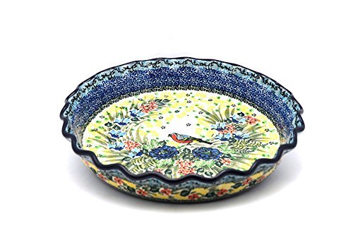 Polish Pottery Baker - Pie Dish - Fluted - Unikat Signature U4512