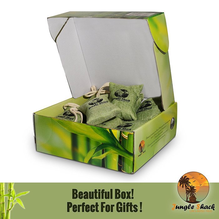 Activated Charcoal Odor Eliminator Bag- 15 PACK! Natural Air Purifier With Beautiful Box!- Air Freshener and Pet...