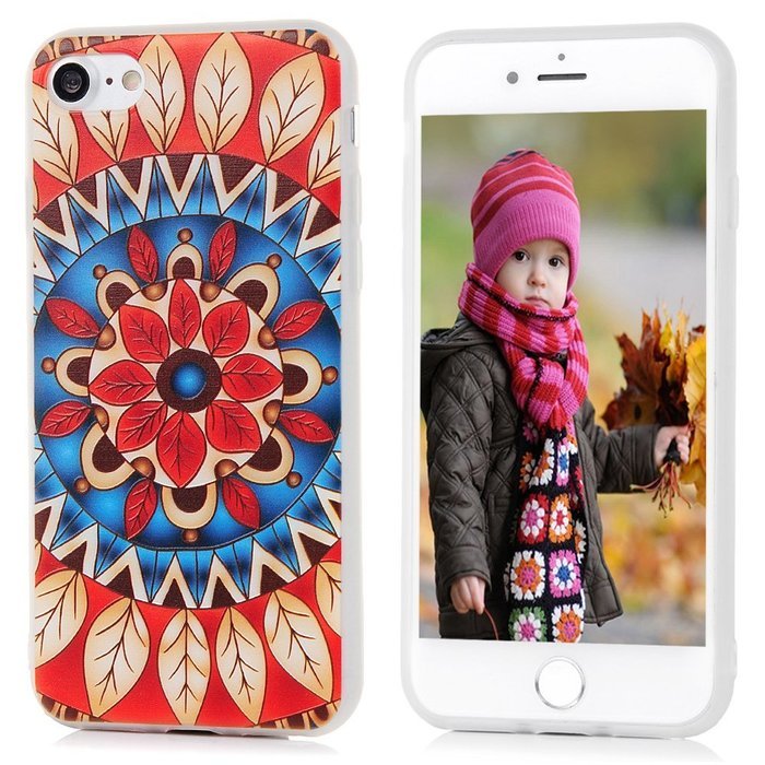 Badalink iPhone 7 3D Basso-relievo TPU Case (4.7") Shockproof Soft TPU Flexible Easy Grip Rubber Bumper Slim Protective... N19