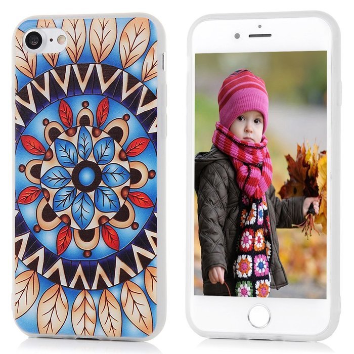 Badalink iPhone 7 3D Basso-relievo TPU Case (4.7") Shockproof Soft TPU Flexible Easy Grip Rubber Bumper Slim Protective... N20
