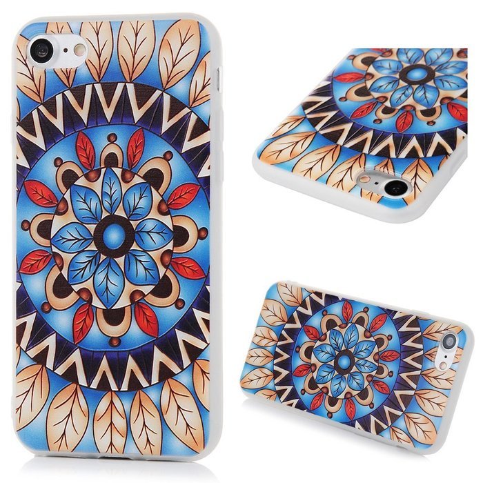 Badalink iPhone 7 3D Basso-relievo TPU Case (4.7") Shockproof Soft TPU Flexible Easy Grip Rubber Bumper Slim Protective... N27