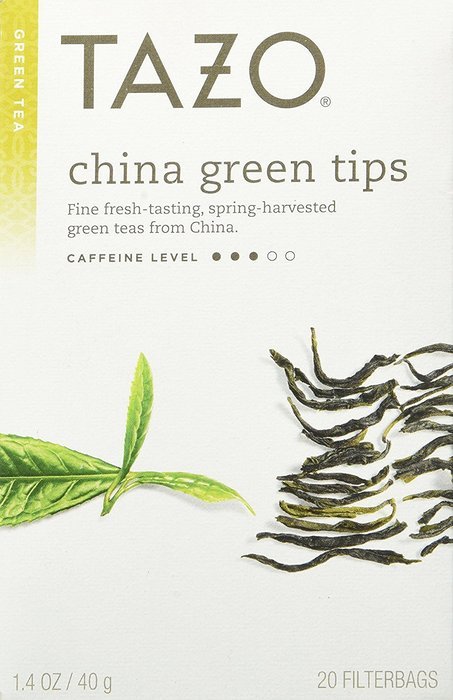 Tazo Teas, China Green Tips, Green Tea, 20 Filterbags, 1.4 oz (40 g) - 2pcs
