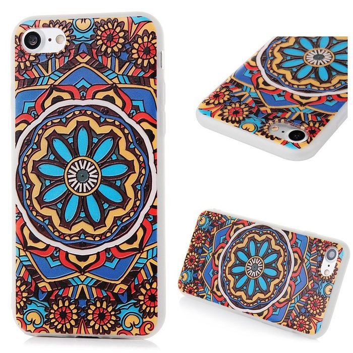 Badalink iPhone 7 3D Basso-relievo TPU Case (4.7") Shockproof Soft TPU Flexible Easy Grip Rubber Bumper Slim Protective... N28