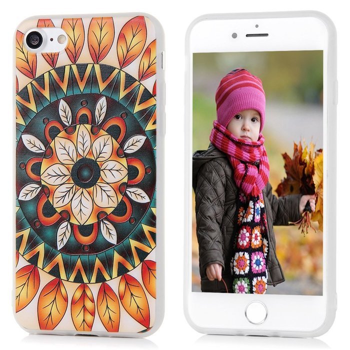 Badalink iPhone 7 3D Basso-relievo TPU Case (4.7") Shockproof Soft TPU Flexible Easy Grip Rubber Bumper Slim Protective... N30
