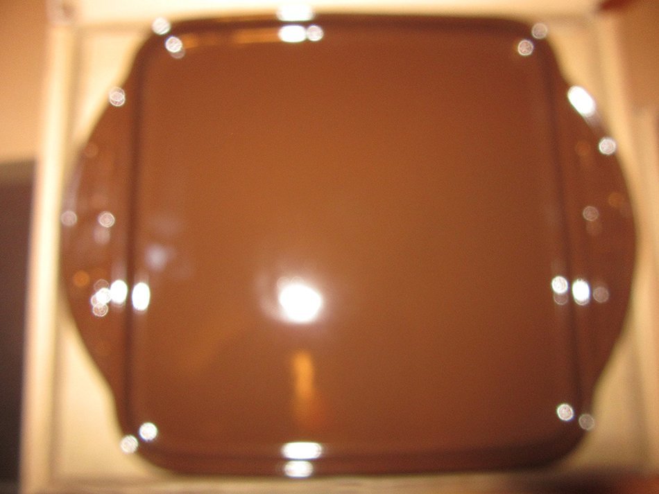 Longaberger 8 X 8 Baking Lid Tray Chocolate Pottery Ships Next Day