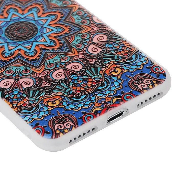 Badalink iPhone 7 3D Basso-relievo TPU Case (4.7") Shockproof Soft TPU Flexible Easy Grip Rubber Bumper Slim Protective... N45