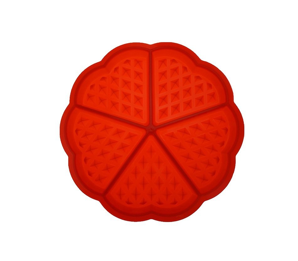 Bilipala 7" Silicone Heart-Shaped Waffles Muffin Mold, Cake Chocolate Baking Tools