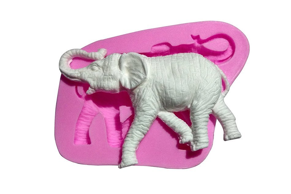 Wocuz MK588 Silicone Elephant Shape Fondant Mold Candy Making Mold Cake Decoration Gum Mould N3