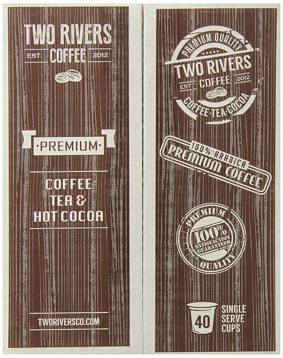 Two Rivers Flavored Sampler Pack Single-Cup Coffee for Keurig K-Cup Brewers, 40 Count N17