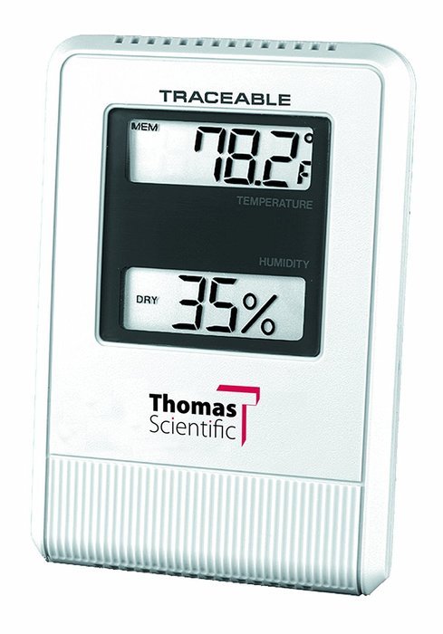 Thomas ABS Plastic Traceable Hygrometer/ Thermometer, with 1/2" High 2 Line LCD Display, -58 to 158 degree F,...