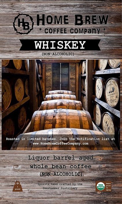 Whiskey Coffee - Specialty Coffee aged in Whiskey Barrels - Home Brew Coffee Company Gourmet Coffee - 1 Pound N4