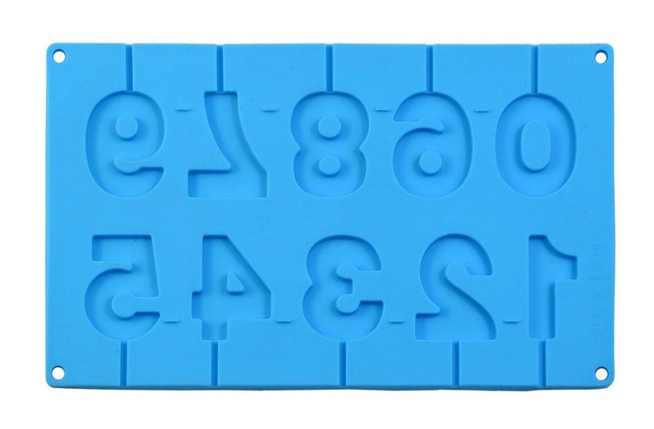 4pcs Silicone digital Shape Non Stick DIY Cake Bread Mold Chocolate Jelly Candy Cookie Baking Mould 10-cavity... N7