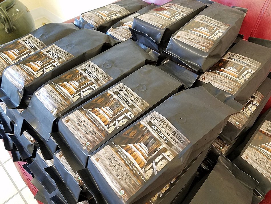 Whiskey Coffee - Specialty Coffee aged in Whiskey Barrels - Home Brew Coffee Company Gourmet Coffee - 1 Pound N6