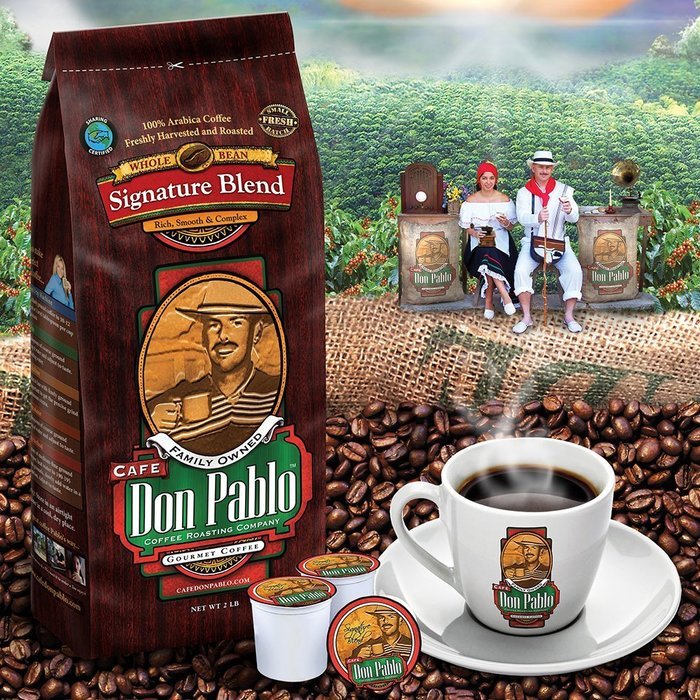 2LB Cafe Don Pablo Gourmet Coffee Signature Blend - Medium-Dark Roast ...