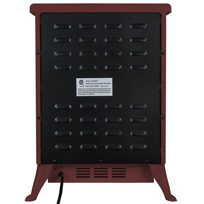 FIREBIRD 15" Red Color Freestanding 5200BTU 1500W Adjustable 2 Setting Tempered Glass Electric Fireplace Heater... N4