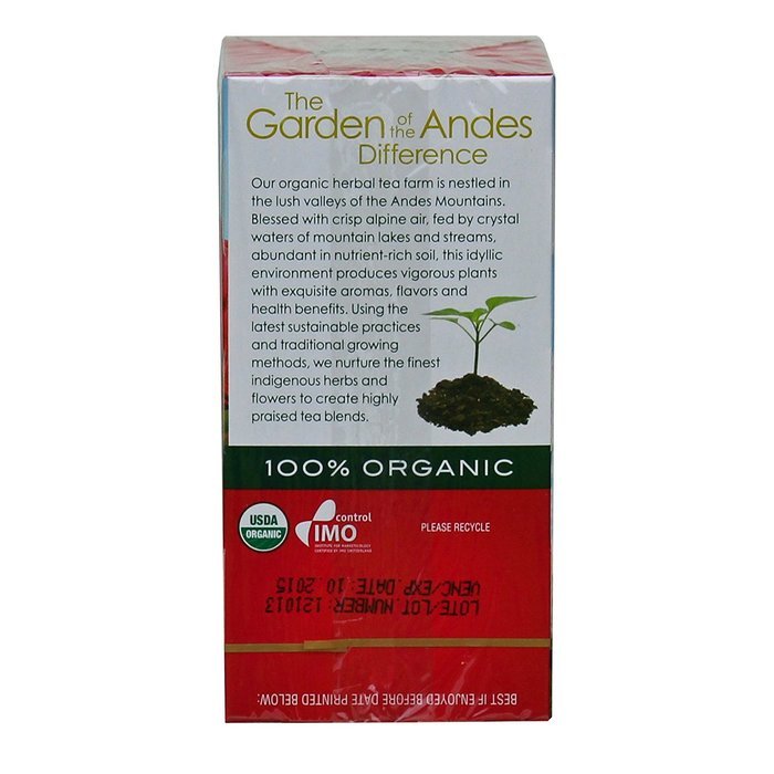 Garden of the Andes 100% Organic Herbal Tea, Rosehip and Hibiscus, 20-Count N13