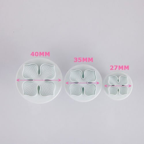 3pcs Hydrangea Flower Fondant Cake Decorating SugarCraft Plunger Cutter Mold N2