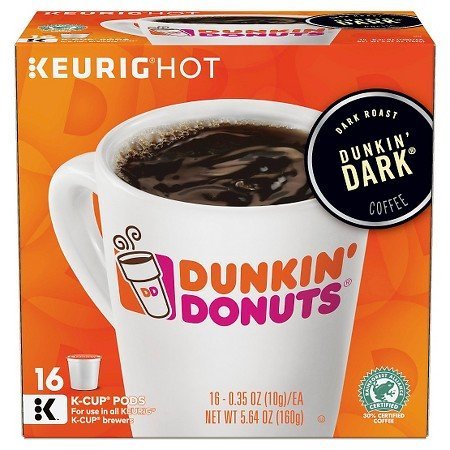 Dunkin' Donuts Dark Roast Coffee, Keurig K-Cups, 16 Count N2