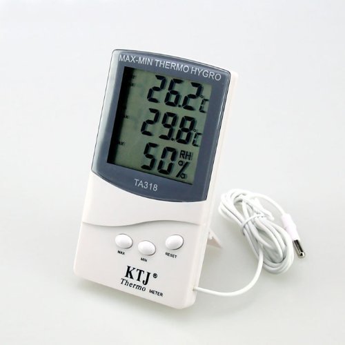H:oter&reg; Digital LCD Temperature and Humidity Meter With Remote Probe
