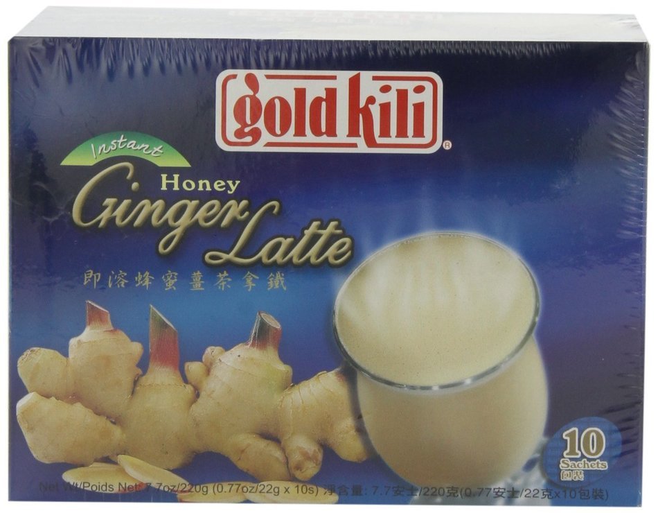 Gold Kili Instant Honey Ginger Latte, 7.7-Ounce, 10-Count (Pack of 6) N3