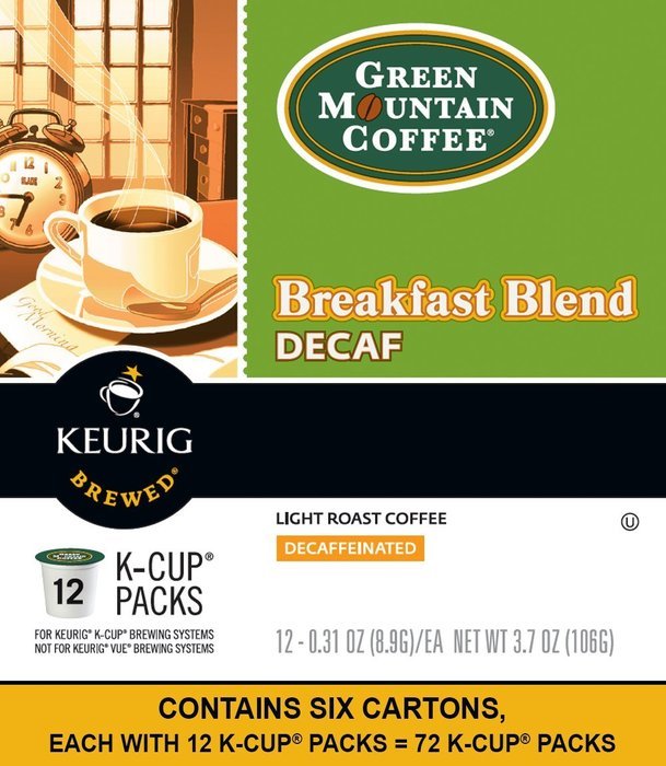 Green Mountain Coffee Breakfast Blend, Keurig K-Cups, 72 Count N22