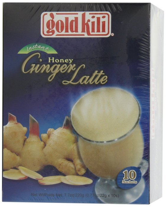 Gold Kili Instant Honey Ginger Latte, 7.7-Ounce, 10-Count (Pack of 6) N5