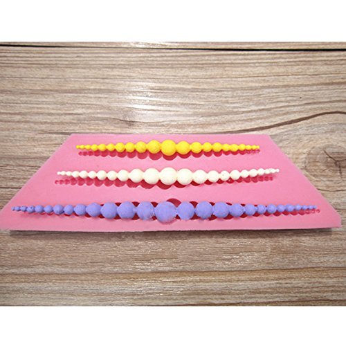 3D Pearl Necklace Silicone Fondant Mold Cake Decorating Mould N2