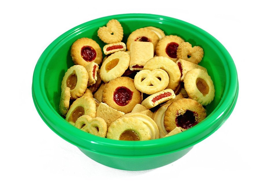 Click 6 Piece Nesting Mixing Bowl Set Christmas Colors (6 Piece, Red & Green) N4