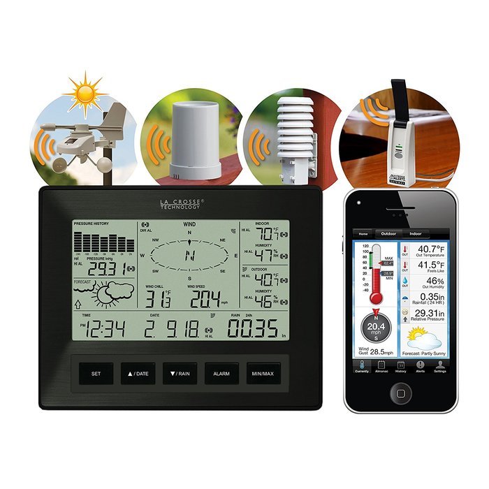La Crosse Technology WS-2816AL-IT Professional Weather Center, Aluminum Finish N2