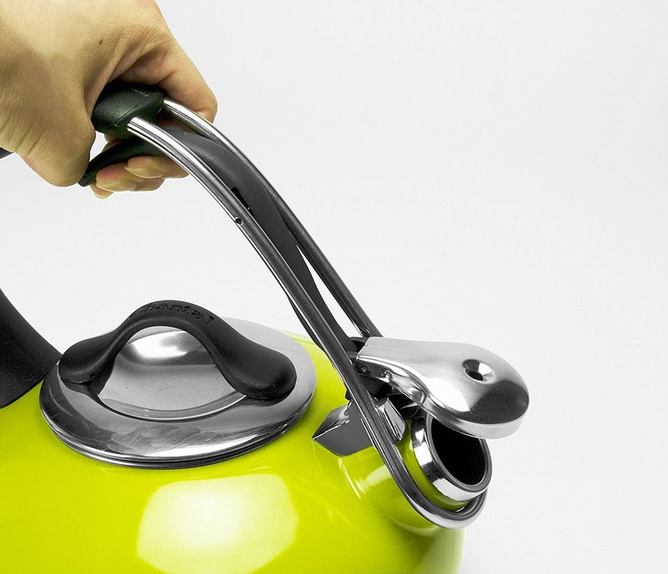 Chantal Enamel on Steel 1.8-Quart Loop Teakettle, Lime Green