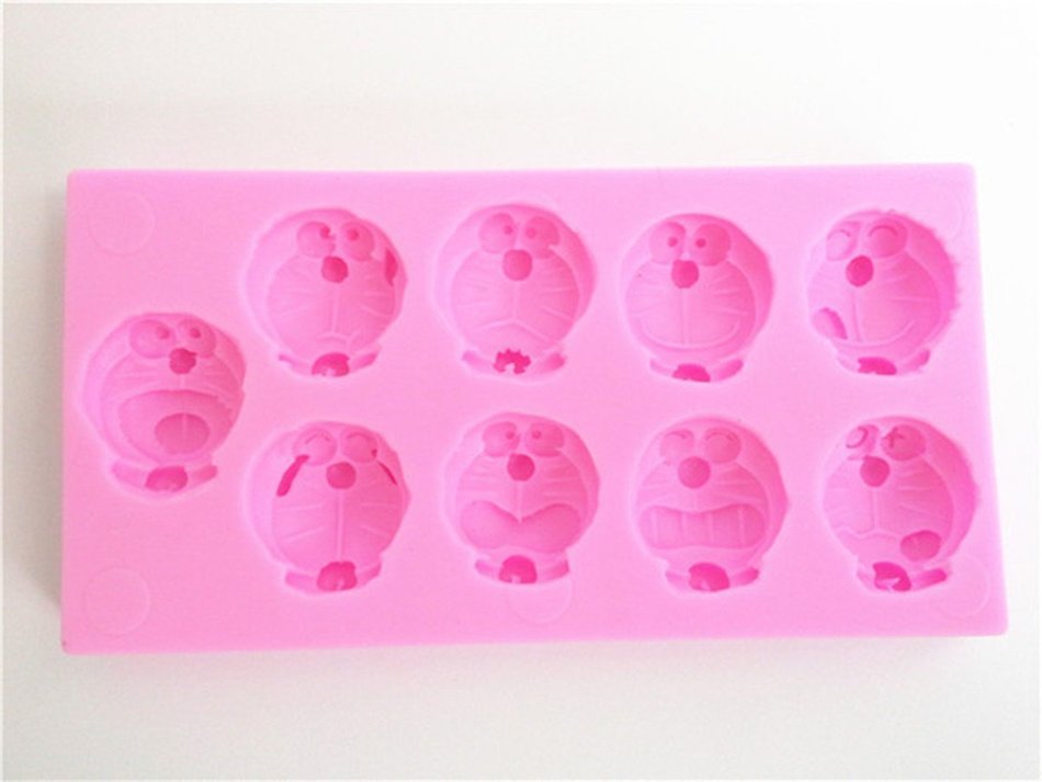 Yunko DIY Silicone Cartoon Cat Fondant Sugar Cake Mold Chocolate Candy Cake Decorating Mold