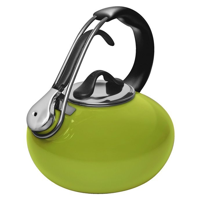 Chantal Enamel on Steel 1.8-Quart Loop Teakettle, Lime Green N2