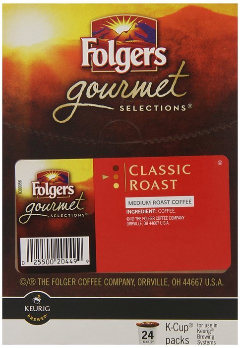Folgers Classic Roast K-Cup Packs 12-Count (Pack of 6) N7