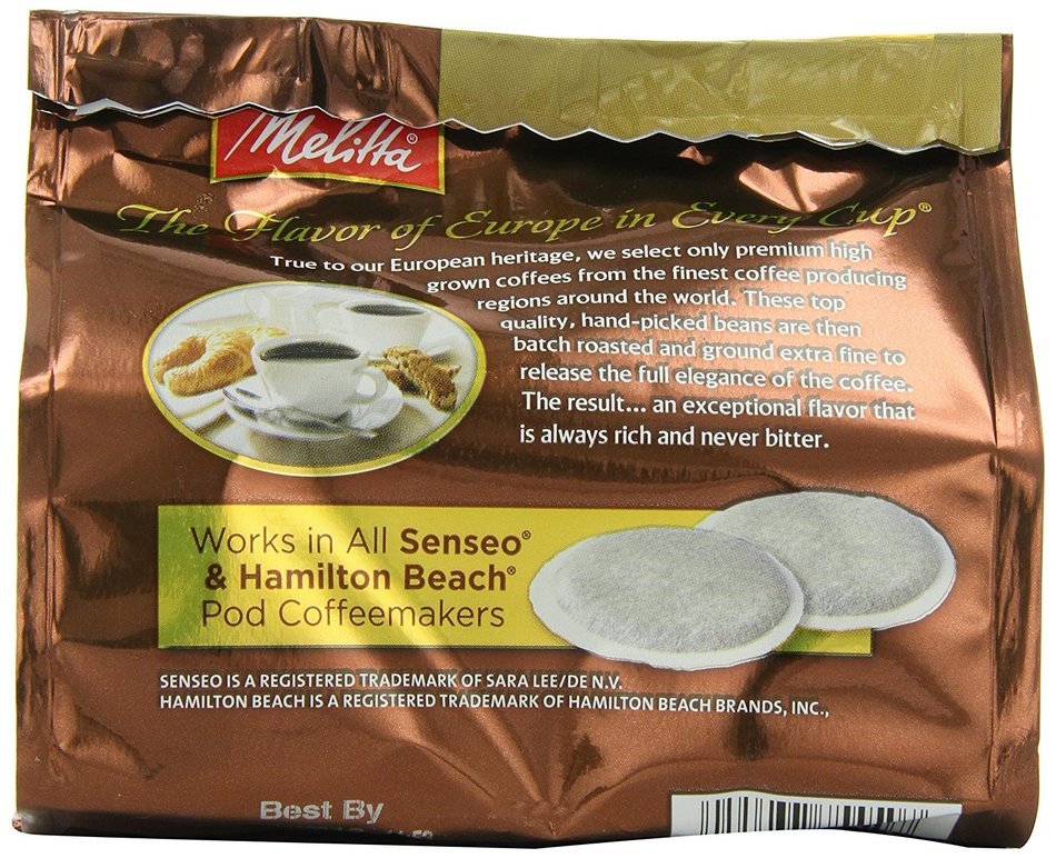 Melitta Coffee Pods for Senseo and Hamilton Beach Pod Brewers, Medium Roast, 4.44 oz bags (Pack of 6, 18 Count... N2