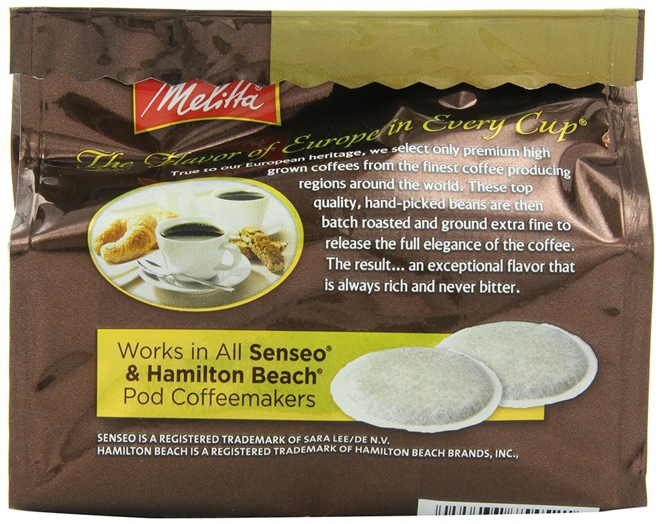 Melitta Coffee Pods for Senseo and Hamilton Beach Pod Brewers, Medium Roast, 4.44 oz bags (Pack of 6, 18 Count... N3