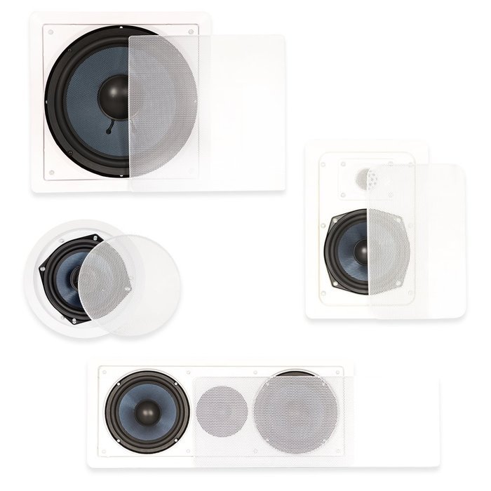 Blue Octave BHT527 In Wall and In Ceiling 7.2 Home Theater Surround Sound Speaker Set