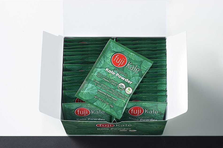 fujiKale Organic Kale Powder, Box - 30 individual packets (5g ea)