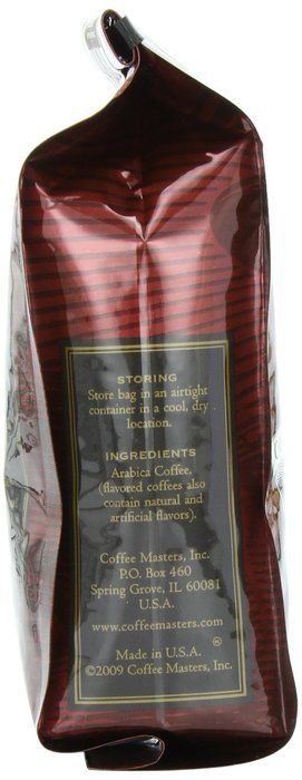 Coffee Masters Flavored Coffee, Caramel Kiss, Whole Bean, 12-Ounce Bags (Pack of 4)(Packaging may vary) N3