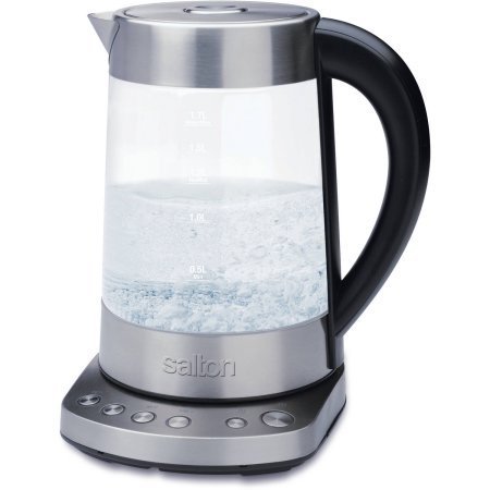 Salton VitaPro Kettle and Tea Steeper, 360-degree cordless base for left or right hand use N4