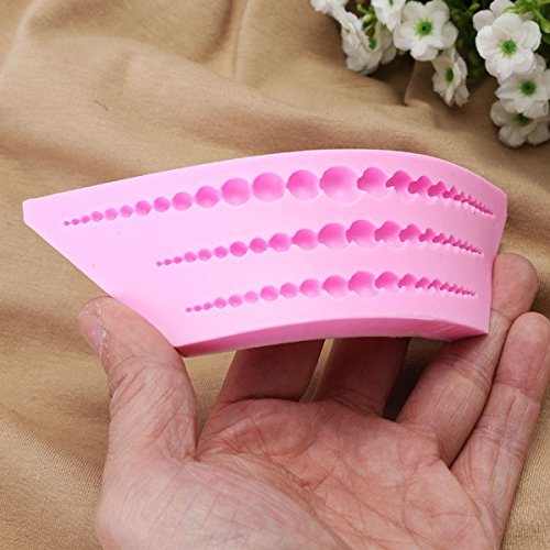 3D Pearl Necklace Silicone Fondant Mold Cake Decorating Mould N6