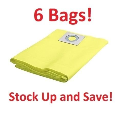 6 ShopVac Drywall Filtration Type Bags 10 - 14 Gal 90672 Shop Vac 6 Pack