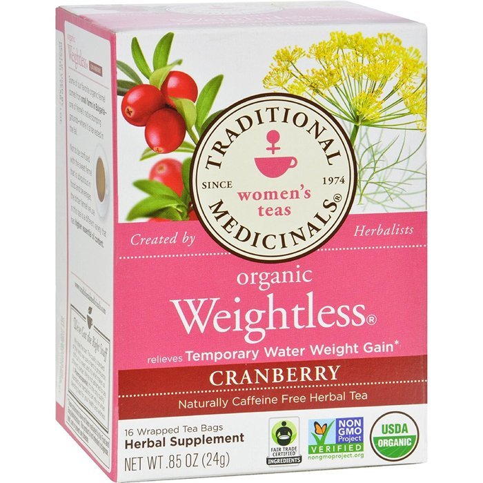 Traditional Medicinals Weightless Cranberry Herbal Wrapped Tea Bags - 16 ct