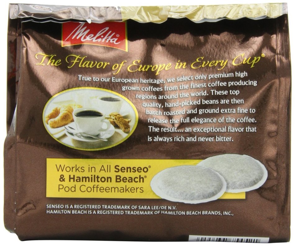 Melitta Coffee Pods for Senseo and Hamilton Beach Pod Brewers, Medium Roast, 4.44 oz bags (Pack of 6, 18 Count... N7