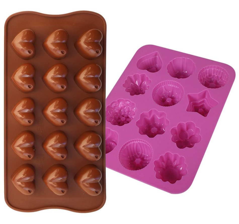 PNBB Candy Making Molds Set of 2 Flowers Hearts Shapes N6